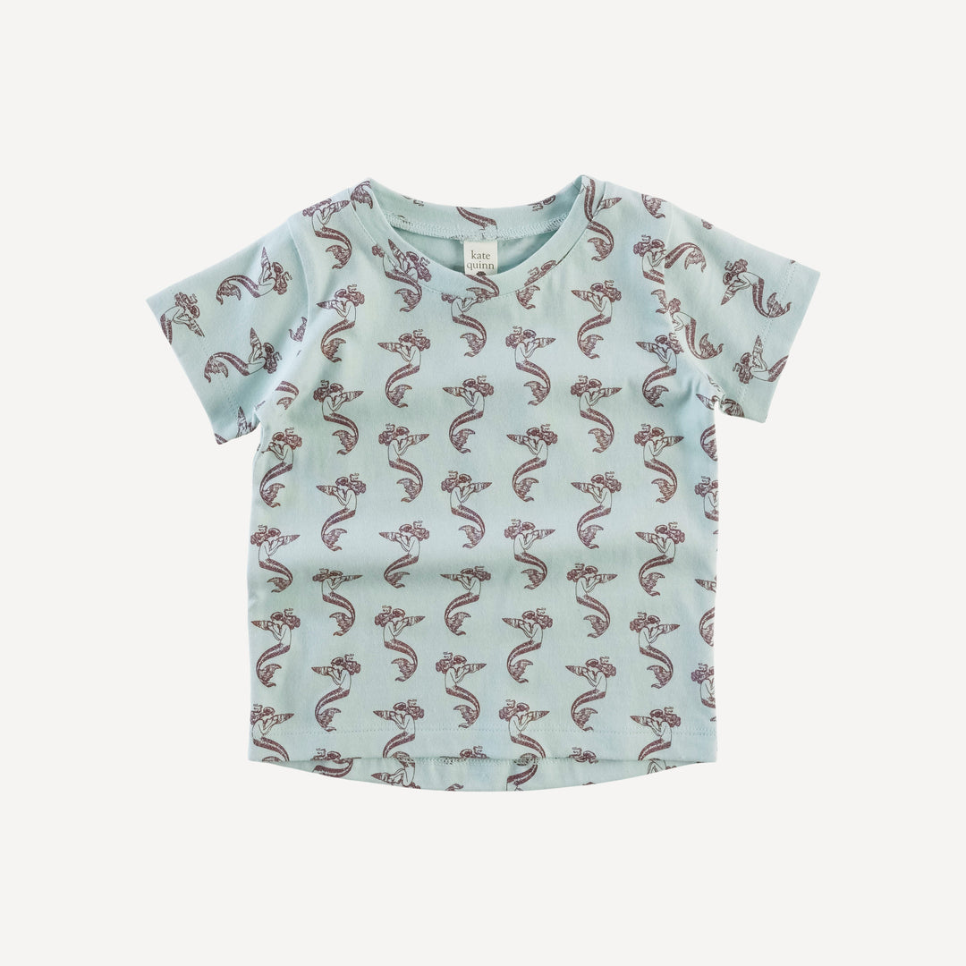 short sleeve essential boxy tee | mermaid shell | organic cotton jersey