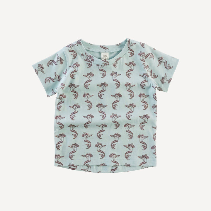 short sleeve essential boxy tee | mermaid shell | organic cotton jersey