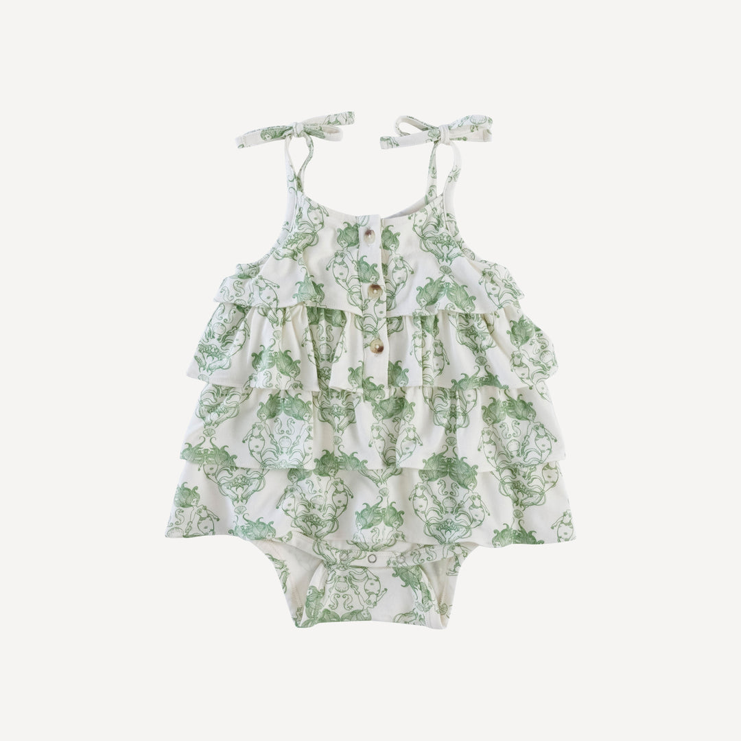 spaghetti tie tiered dress bodysuit | mermaid + friends | bamboo