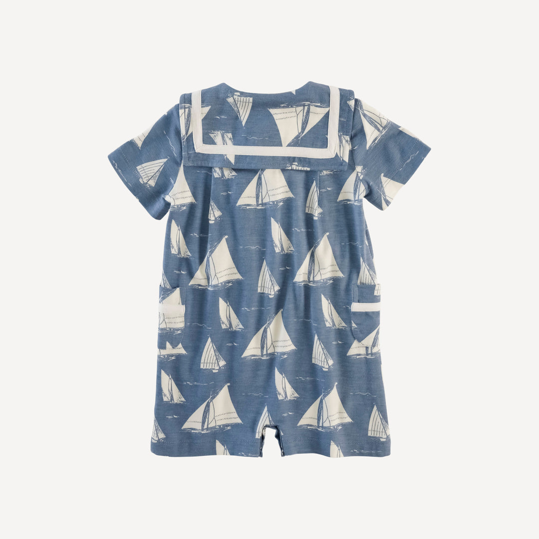 short sleeve sailor shortie | mid-century sailing | bamboo