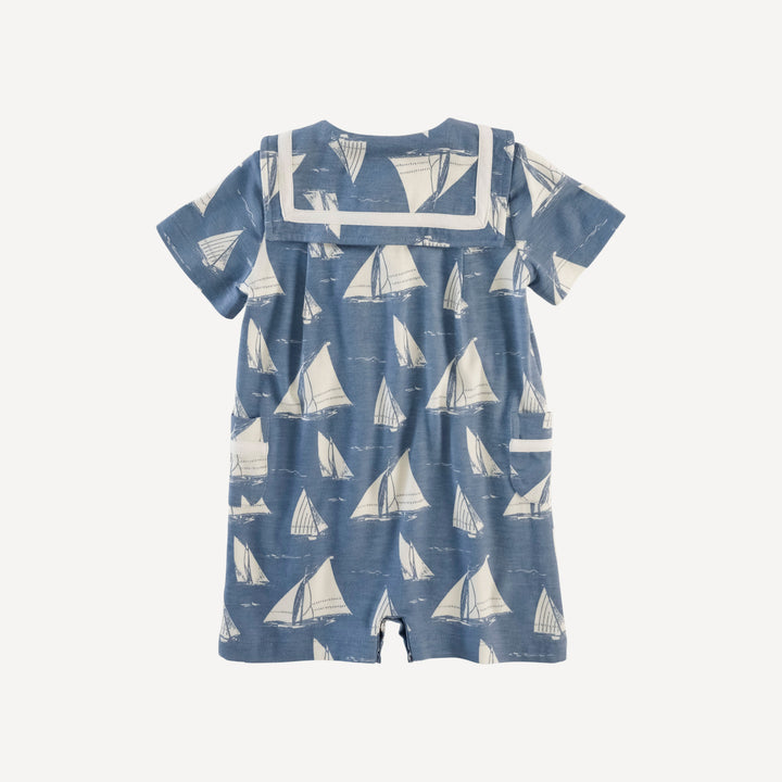 short sleeve sailor shortie | mid-century sailing | bamboo