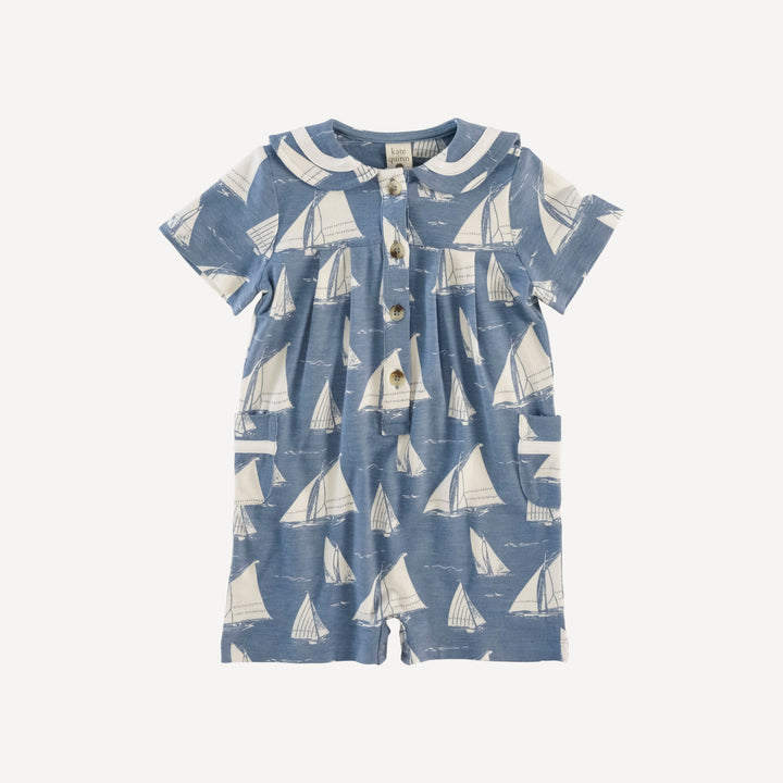 short sleeve sailor shortie | mid-century sailing | bamboo