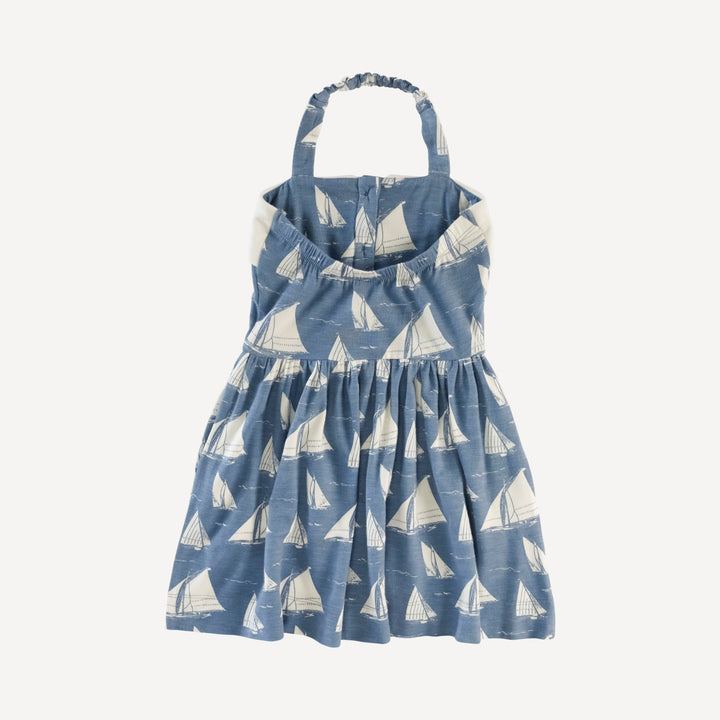 halter dress | mid-century sailing | bamboo