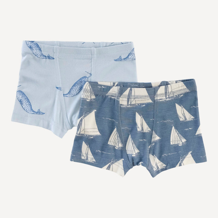 boxer set of 2 | mid-century sailing | bamboo