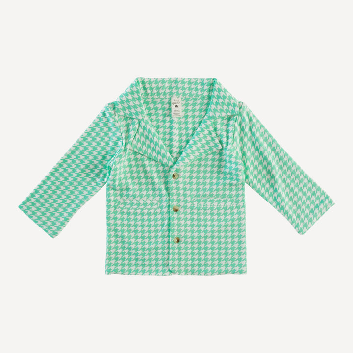 suit jacket | mint houndstooth | bamboo