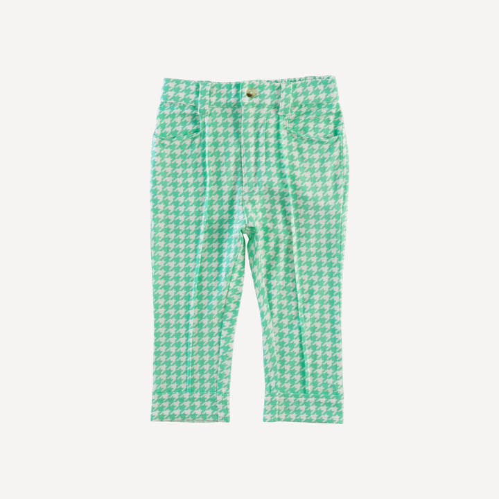 pintuck pant | mint houndstooth | bamboo
