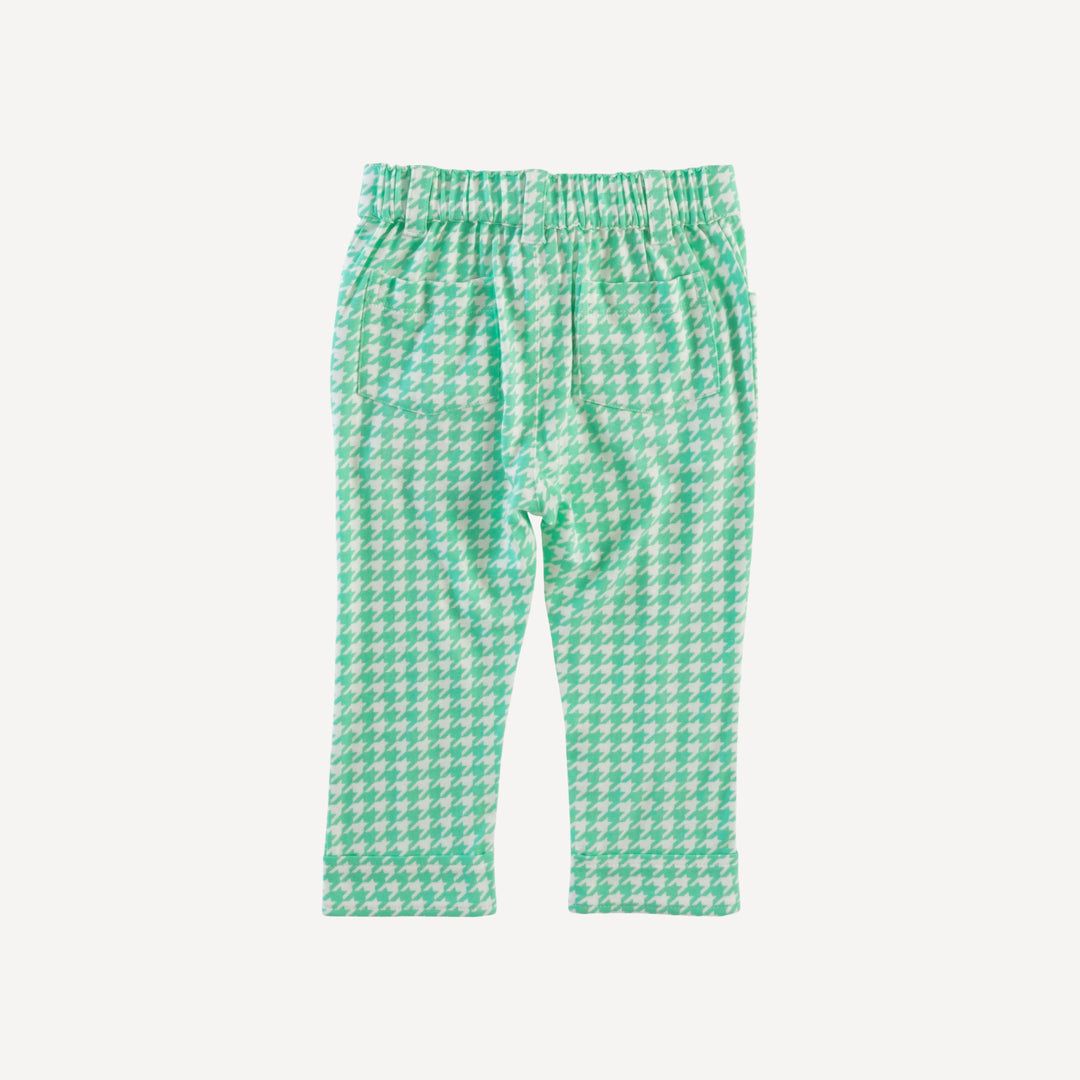 pintuck pant | mint houndstooth | bamboo