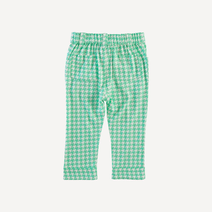 pintuck pant | mint houndstooth | bamboo