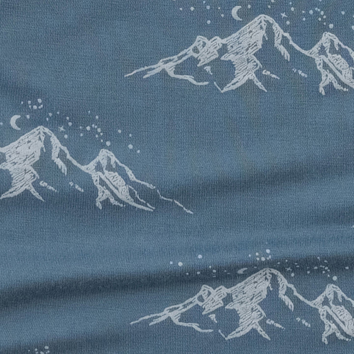 short sleeve lap neck bodysuit | moonlit mountain | bamboo