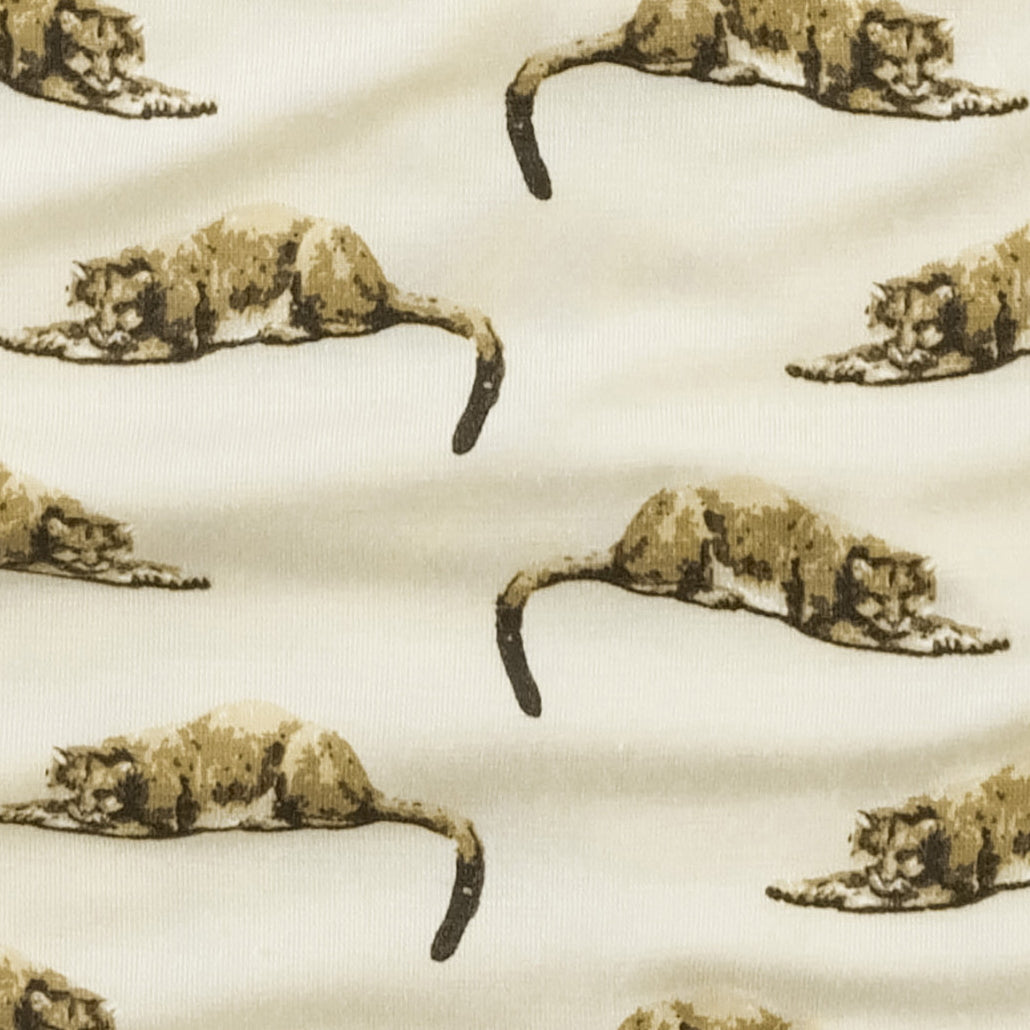 short sleeve lap neck bodysuit | mountain lion | bamboo