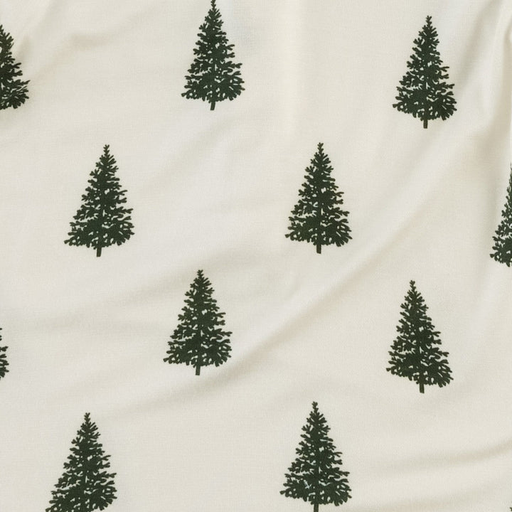 long sleeve shoulder ruffle top | mountain pine | bamboo