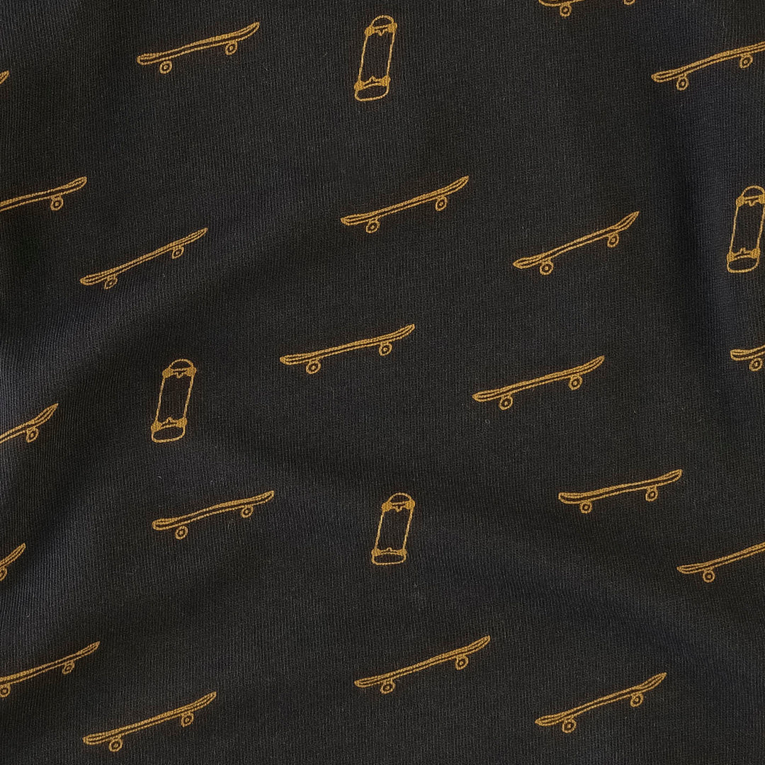 womens skinny pocket sweatpant | mustard skateboard | french terry