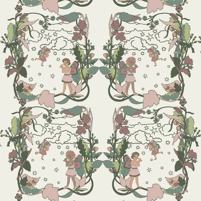 PREORDER long sleeve lively set | mystical fairies | organic cotton interlock