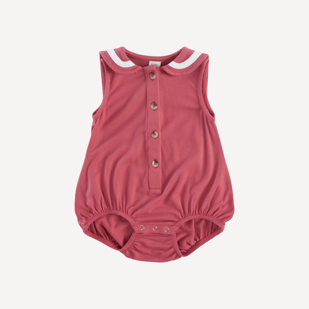 sleeveless sailor bubble | nautical red | bamboo