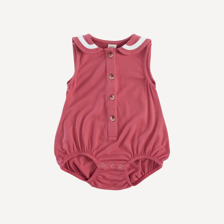 sleeveless sailor bubble | nautical red | bamboo