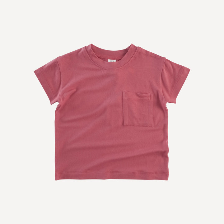 short sleeve relaxed classic pocket tee | nautical red | bamboo
