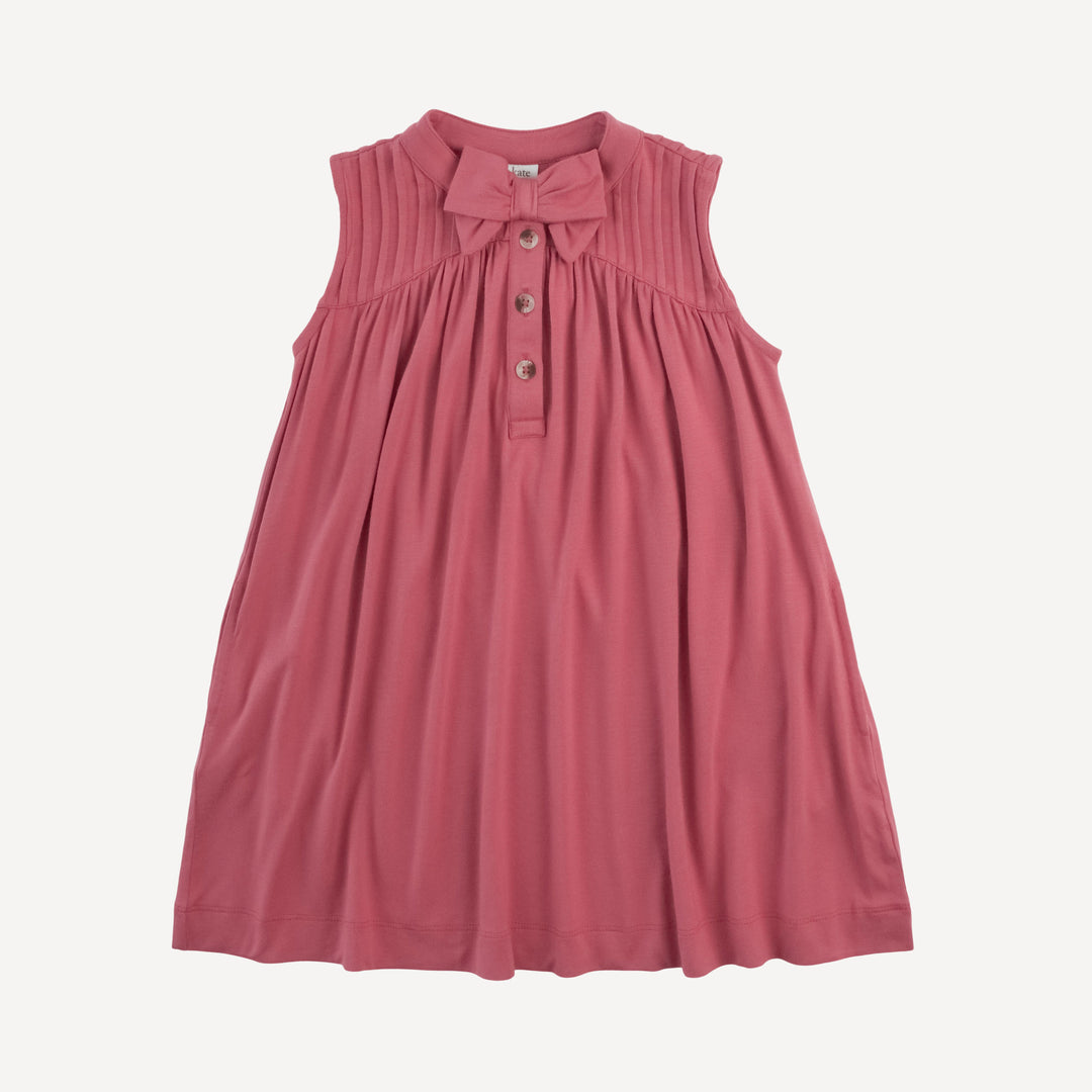 sleeveless library dress | nautical red | bamboo