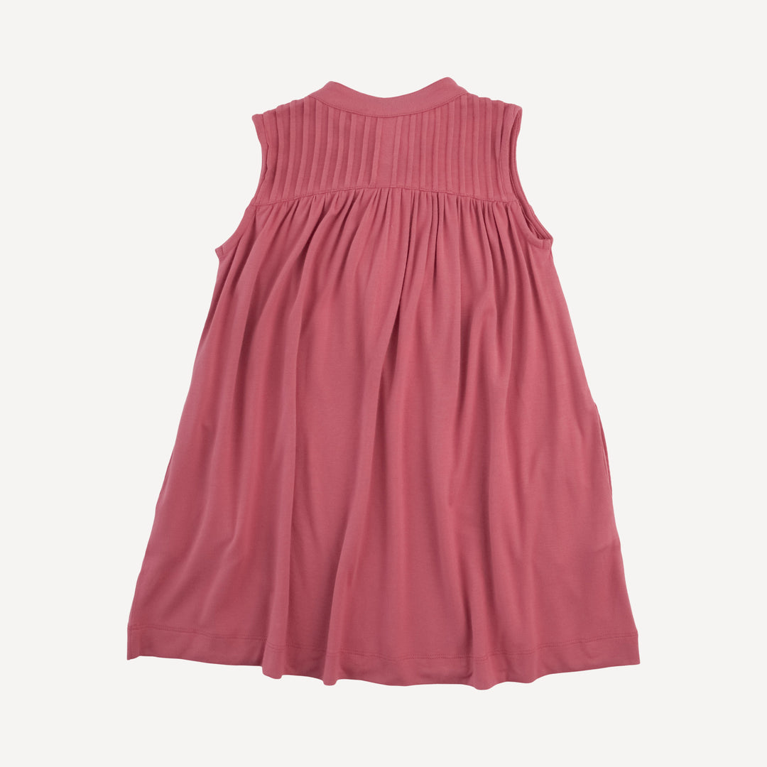 sleeveless library dress | nautical red | bamboo