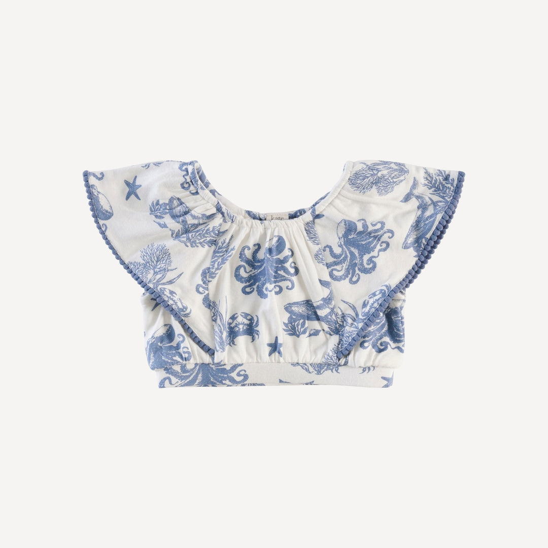 2 piece sunsuit | nautical toile | bamboo