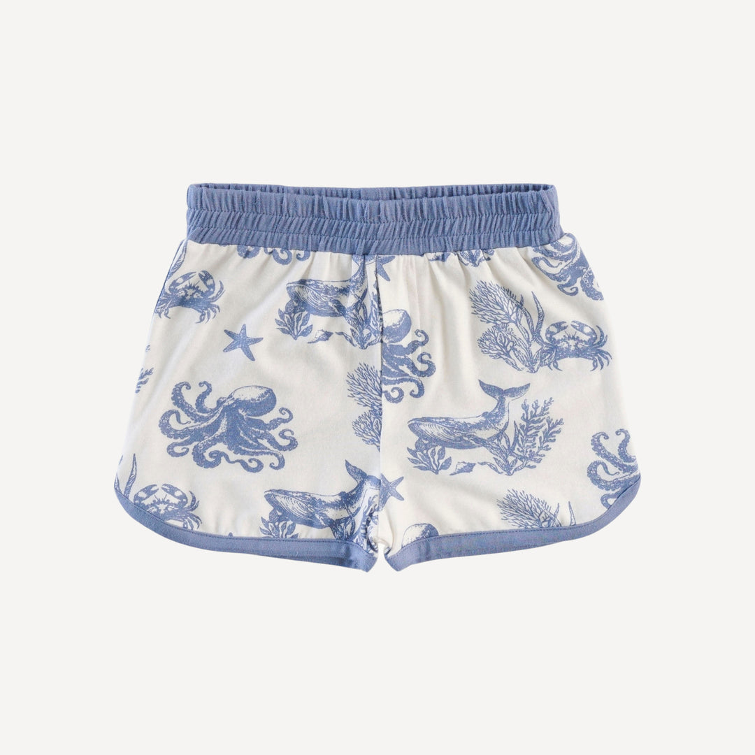 retro track short | nautical toile | bamboo