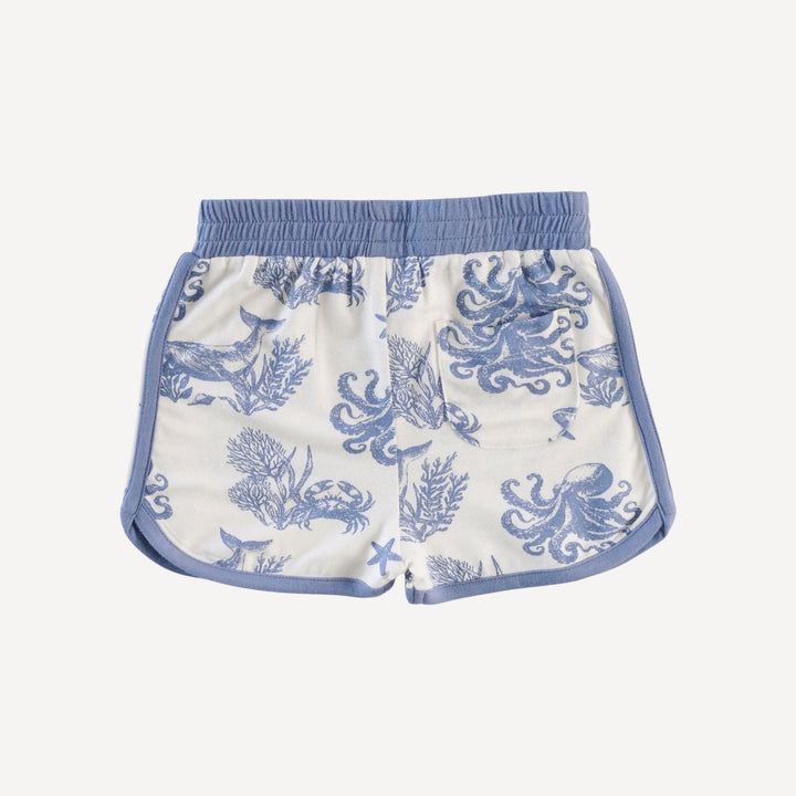 retro track short | nautical toile | bamboo