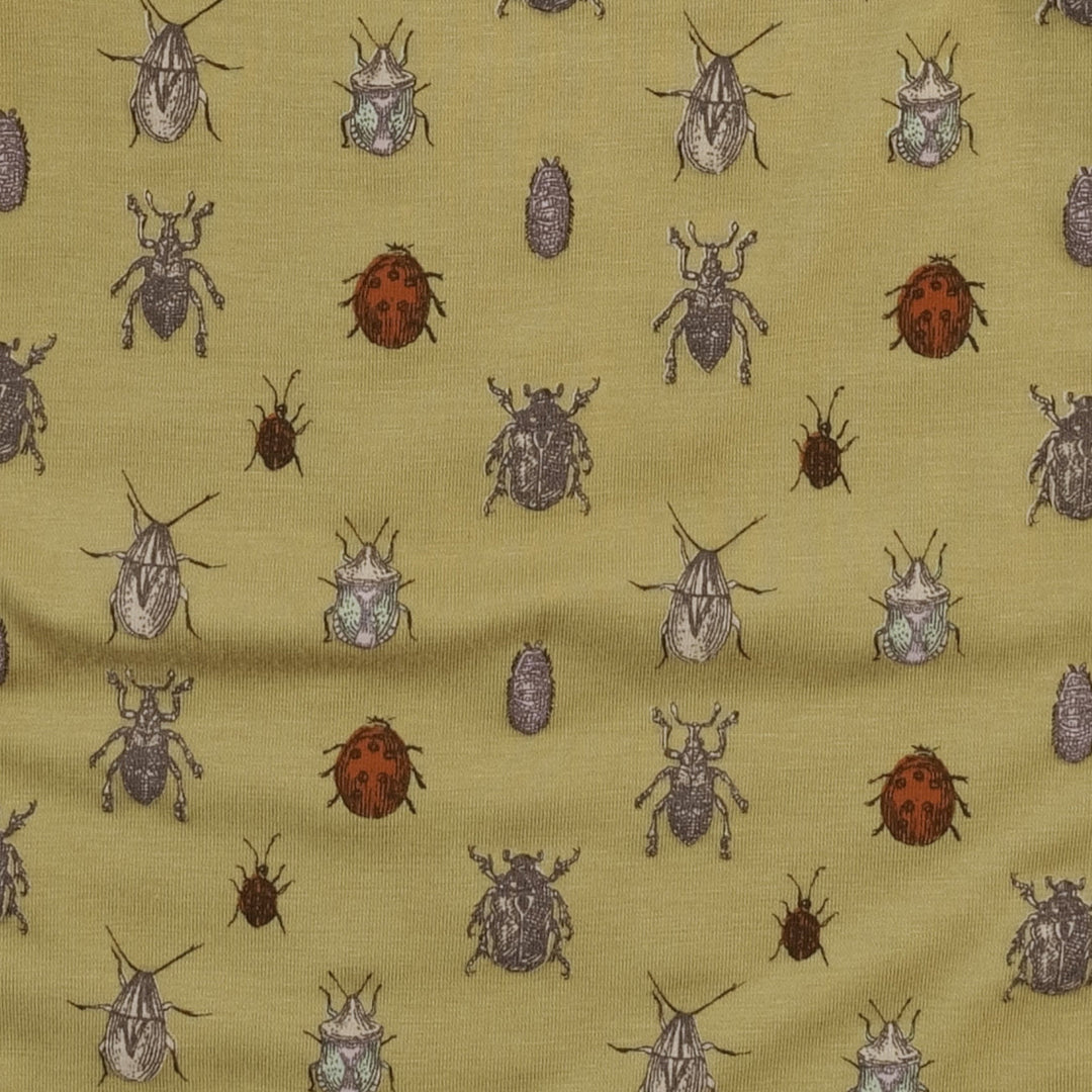 short sleeve lap neck shortie | neutral little beetles | bamboo