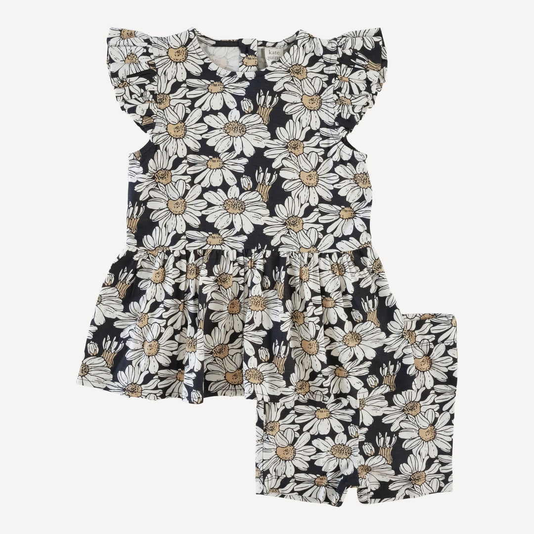 flutter sleeve top + short set | northwest daisy | lenzing modal