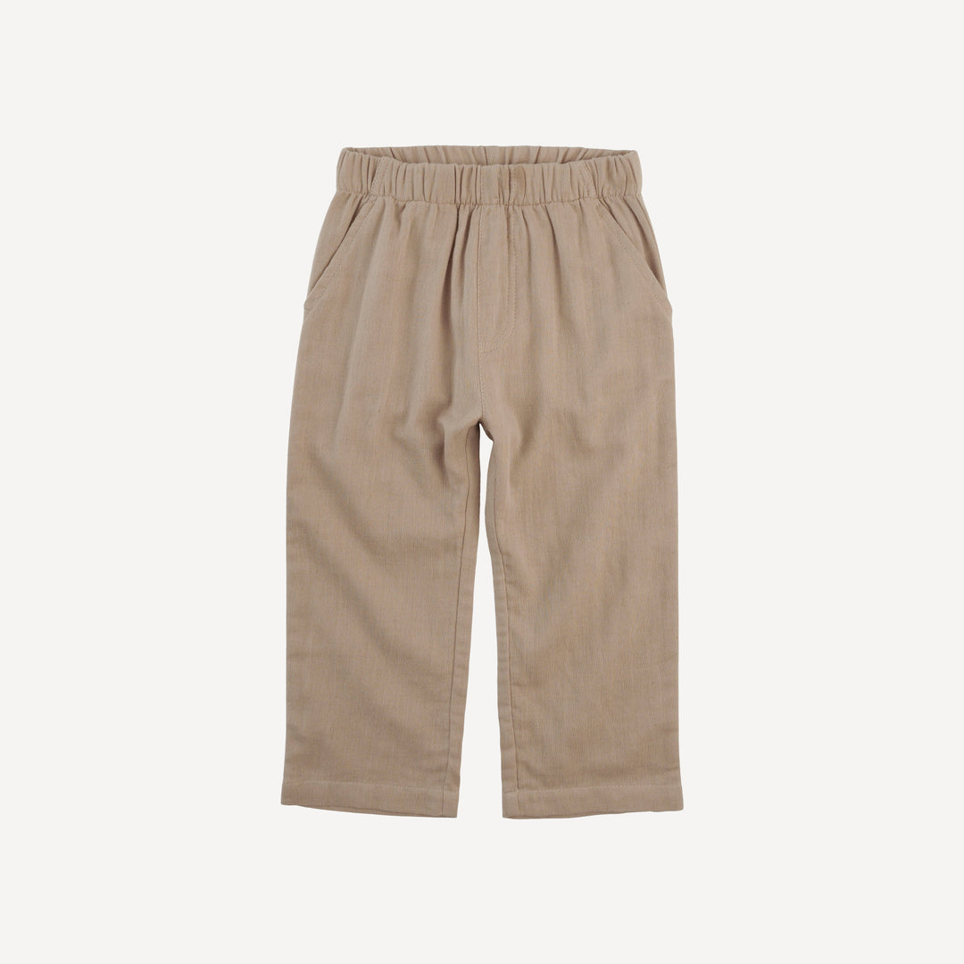 relaxed pant | nougat | organic cotton gauze