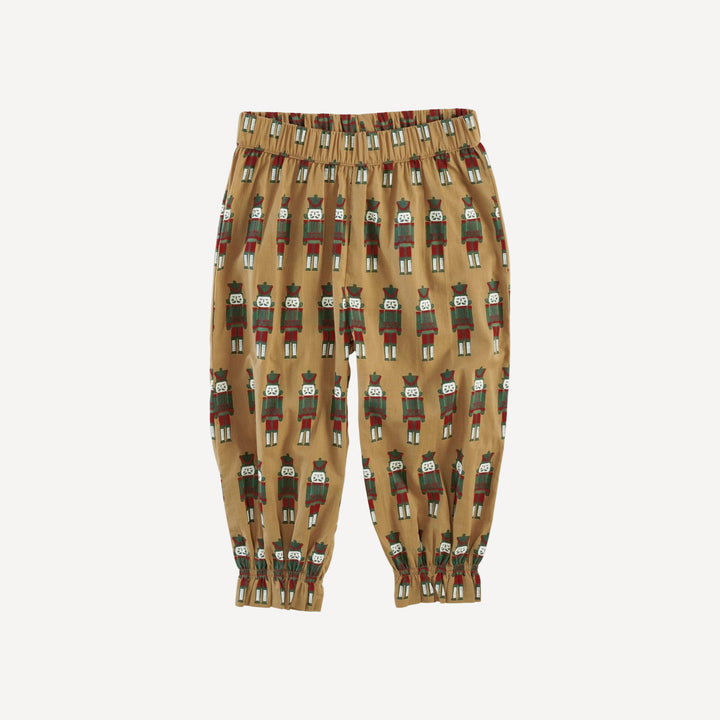 gathered pant | nutcracker | organic cotton woven