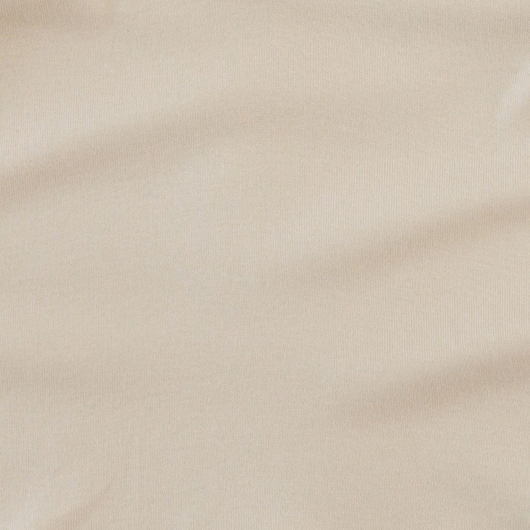 long sleeve basic henley tee | oatmeal | organic cotton flat rib