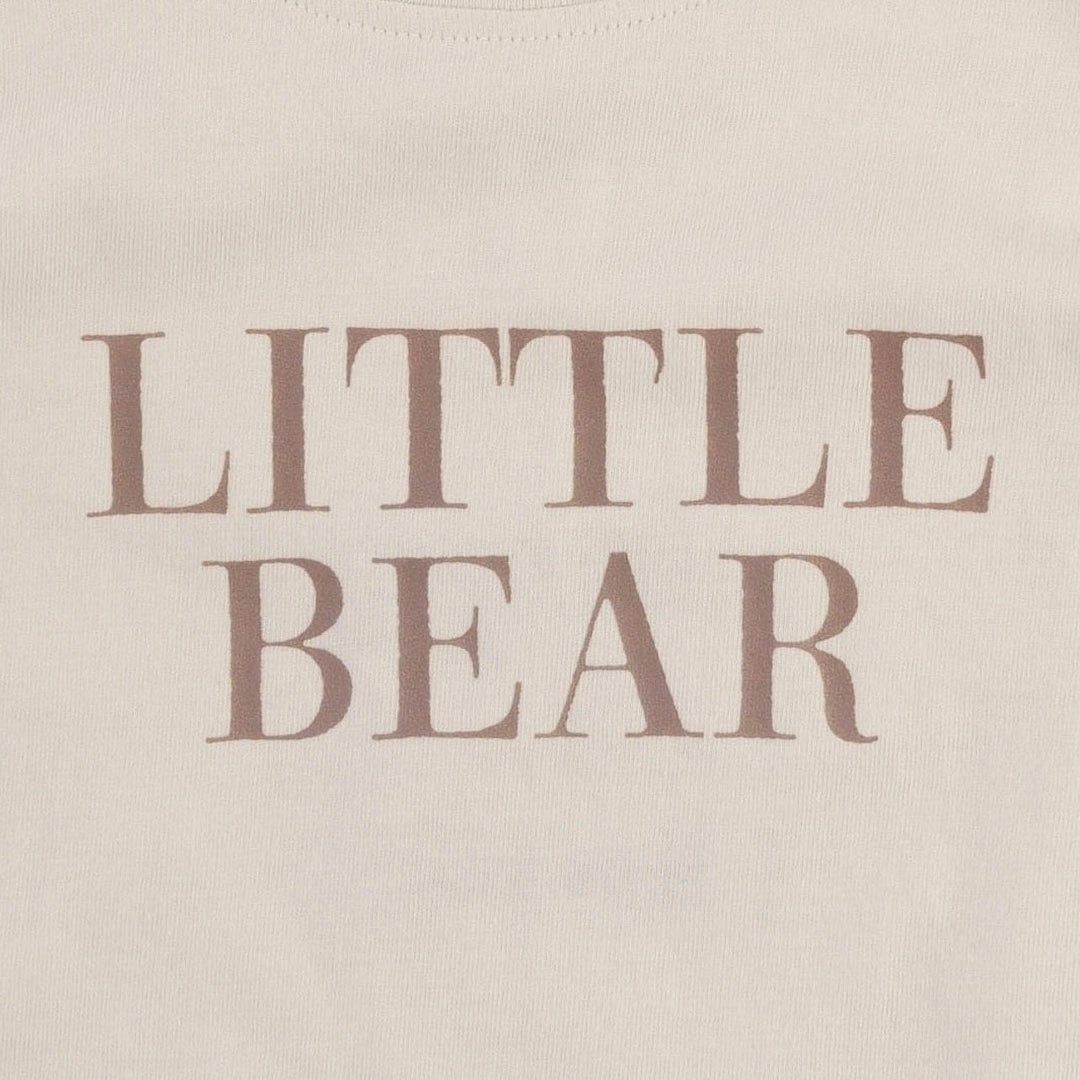 little bear short sleeve essential boxy tee | oatmeal | organic cotton jersey