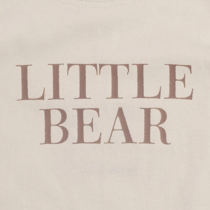 little bear short sleeve essential boxy tee | oatmeal | organic cotton jersey