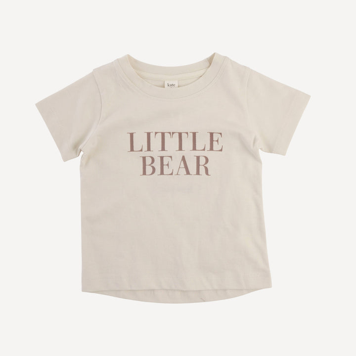 little bear short sleeve essential boxy tee | oatmeal | organic cotton jersey