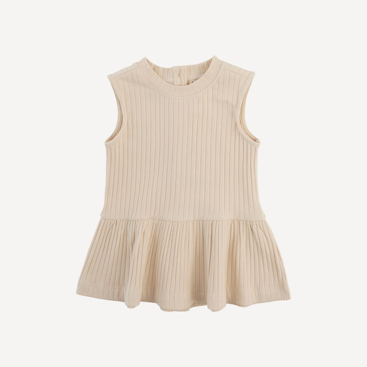 sleeveless kate top | oatmeal | organic cotton wide rib