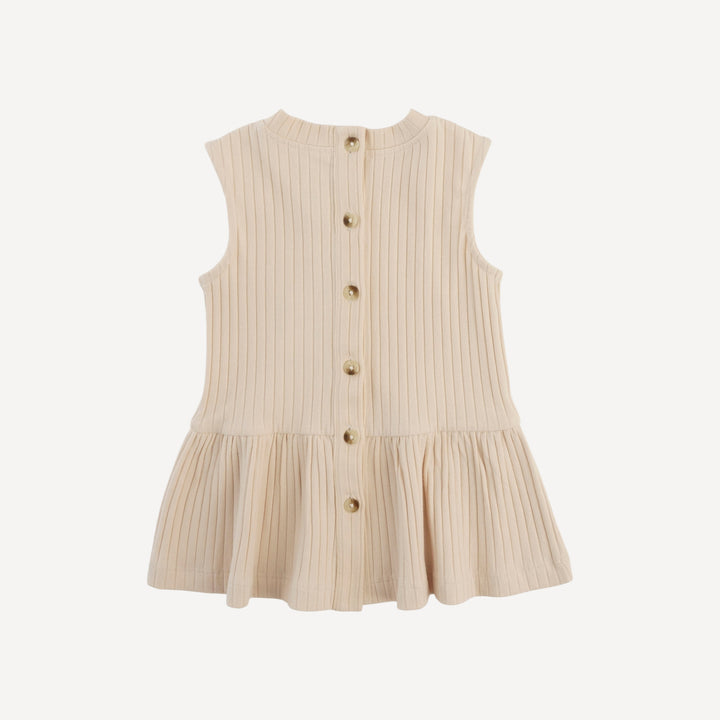 sleeveless kate top | oatmeal | organic cotton wide rib