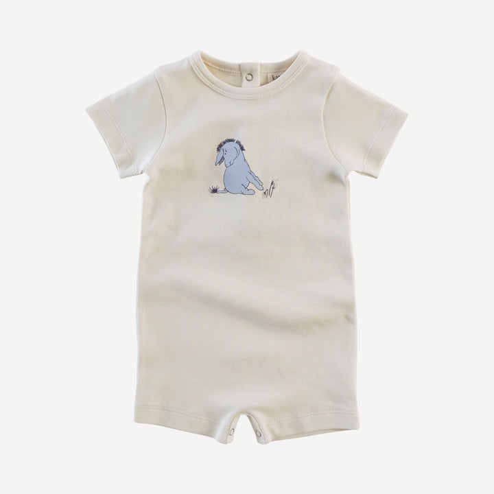short sleeve crew neck shortie | oatmeal | organic cotton interlock
