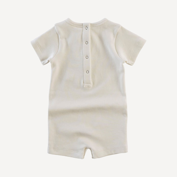 short sleeve crew neck shortie | oatmeal | organic cotton interlock