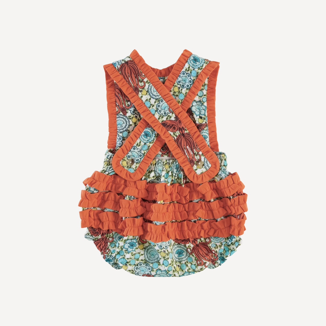 the ruffle gretel bubble | firebird | organic cotton jersey