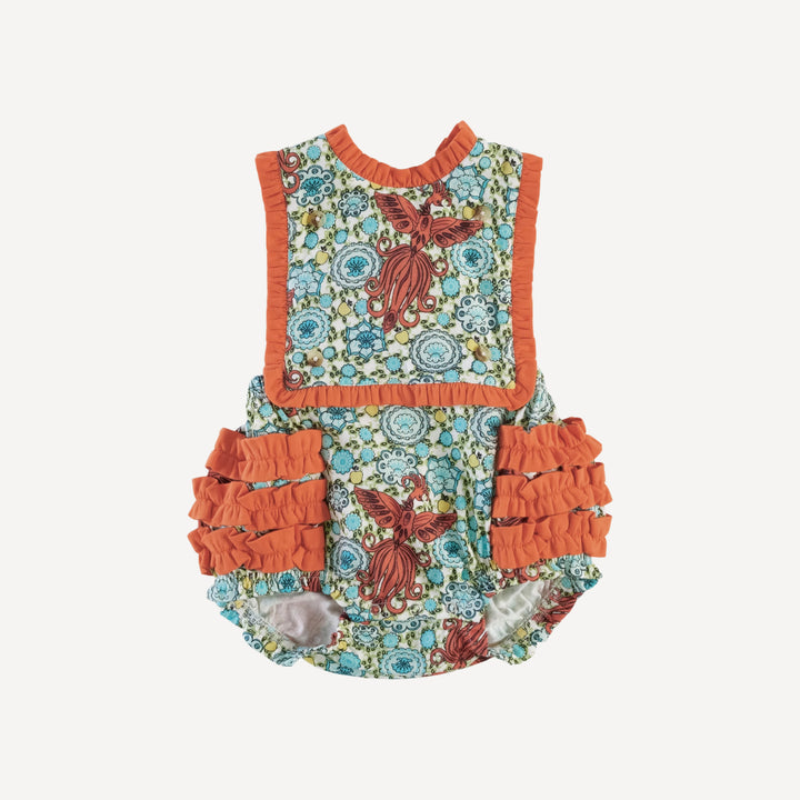 the ruffle gretel bubble | firebird | organic cotton jersey