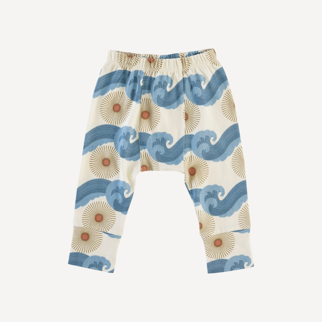 classic panda pant | ocean sun | organic cotton jersey