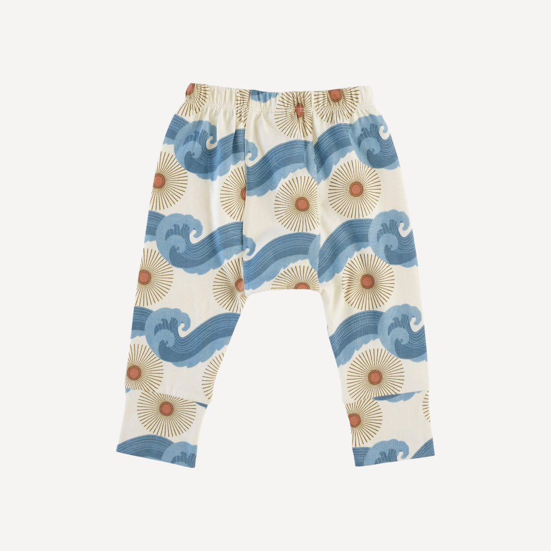 classic panda pant | ocean sun | organic cotton jersey