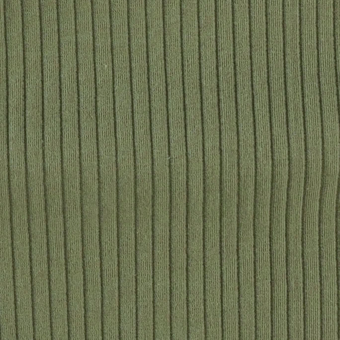 classic cuffed legging | olive green | organic cotton wide rib