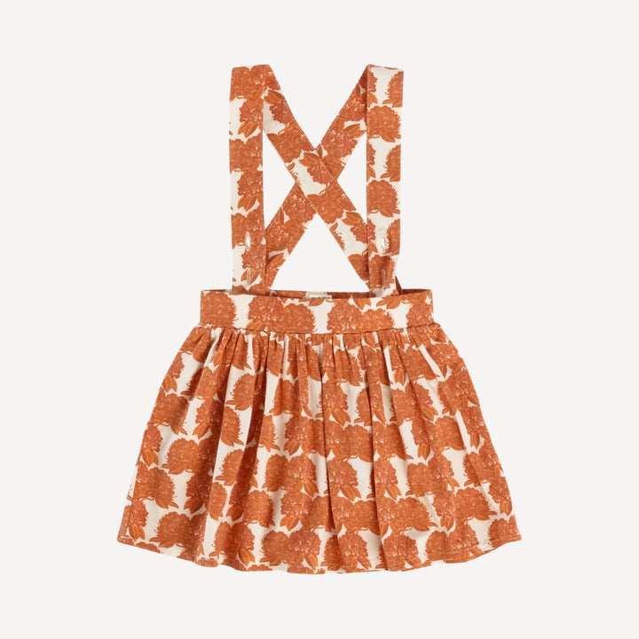 gathered suspender skirt | orange rhodie | lenzing modal