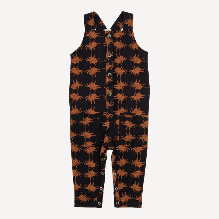 button pocket overall | orange spider | bamboo