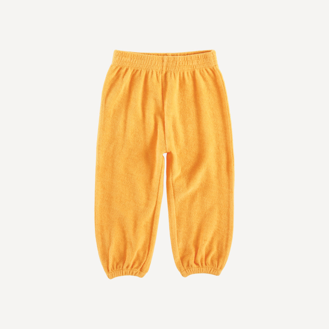 long sleeve hoodie relaxed jogger set | orange | organic cotton terry