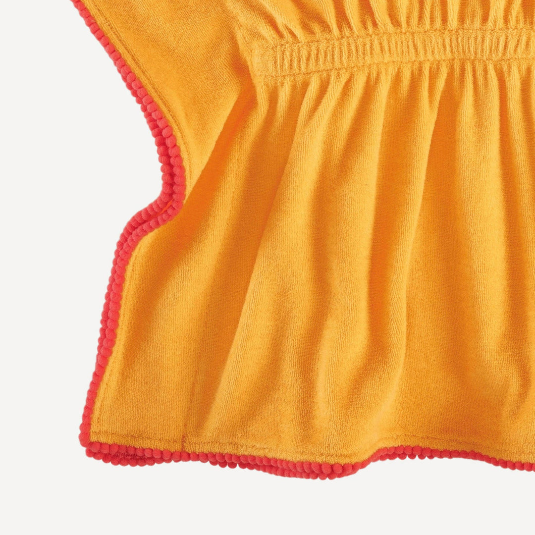poncho coverup | orange | organic cotton terry