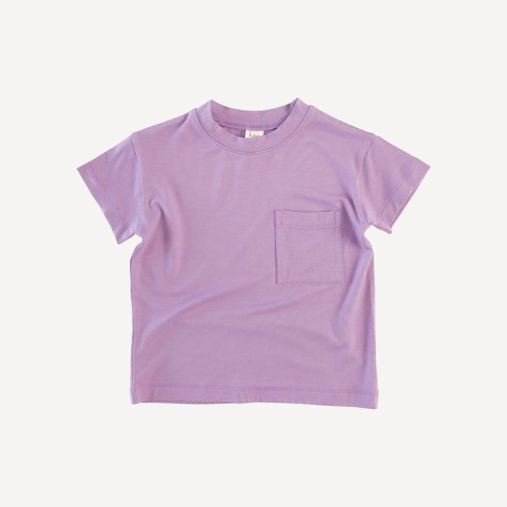 short sleeve relaxed classic pocket tee | orchid bloom | bamboo