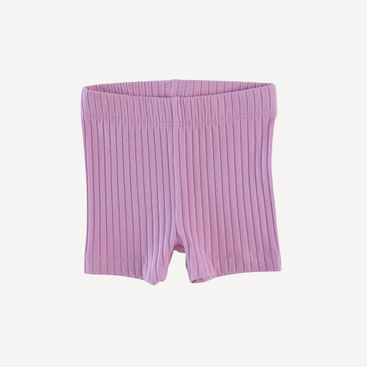 bike short | orchid | organic cotton wide rib