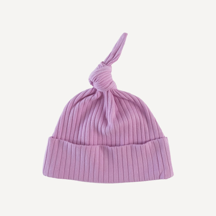 knot hat | orchid | organic cotton wide rib