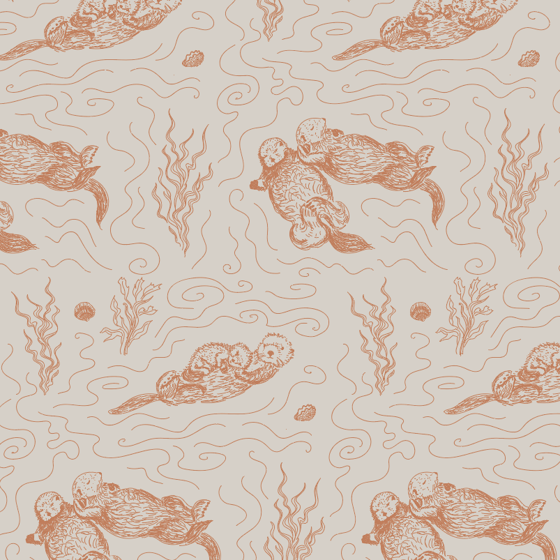 PREORDER classic single layer blanket | otters | modal